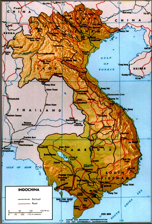 Road Map Of South Vietnam 1969