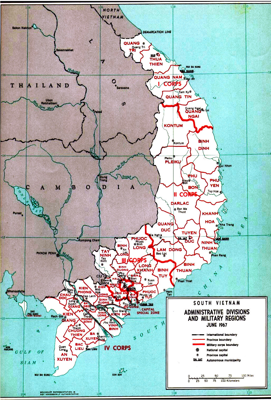 An excellent map of South Vietnam showing the